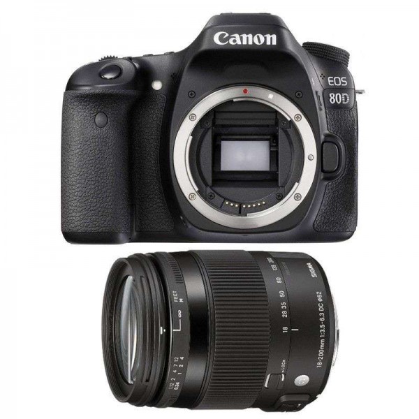 Canon 80D + Sigma 18-200 mm F3,5-6,3 DC OS HSM MACRO Contemporary - Appareil photo Reflex