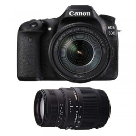 Canon 80D + EF-S 18-135 mm F3.5-5.6 IS USM NANO + Sigma 70-300mm F4-5,6 DG macro - Appareil photo Reflex