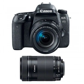 Canon 77D + EF-S 18-55mm F4-5.6 IS STM + EF-S 55-250 mm F4-5,6 IS STM - Appareil photo Reflex