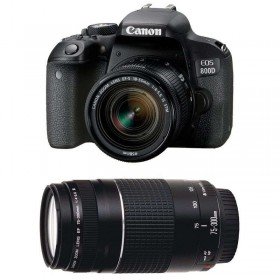 Canon EOS 800D + EF-S 18-55mm f/4-5.6 IS STM + EF 75-300 mm f/4.0-5.6 III