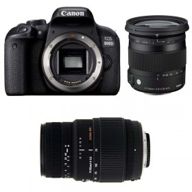 Canon EOS 800D + Sigma 17-70 mm f/2,8-4 DC Macro OS HSM Contemporary + Sigma 70-300 mm f/4-5,6 DG Macro