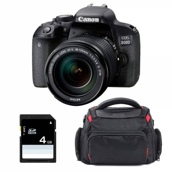 Canon 800D + 18-135 IS STM + Sac + SD 4Go - Appareil photo Reflex