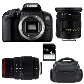 Canon 800D + Sigma 17-50 F2.8 DC OS EX HSM + Sigma 70-300 F4-5,6 APO DG MACRO + Sac + SD 4Go - Appareil photo Reflex