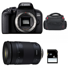Canon 800D + Tamron 18-400mm f/3.5-6.3 Di II VC HLD + Bolsa + SD 4Go - Cámara reflex