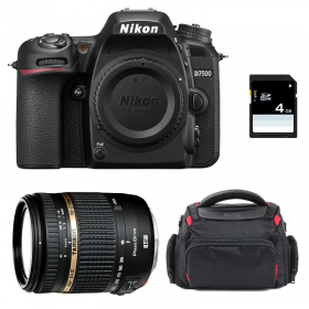Nikon D7500 + Tamron AF 18-270 mm F3.5-6.3 Di II VC PZD + Sac + SD 4Go - Appareil photo Reflex