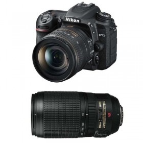 Nikon D7500 + AF-P DX NIKKOR 18-55 mm F3.5-5.6G VR + AF-S 70-300 mm F4.5-5.6 G IF-ED VR - Appareil photo Reflex