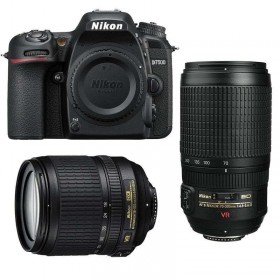 Nikon D7500 + AF-S DX 18-105 mm F3.5-5.6G ED VR + AF-S 70-300 mm F4.5-5.6 G IF-ED VR - Appareil photo Reflex