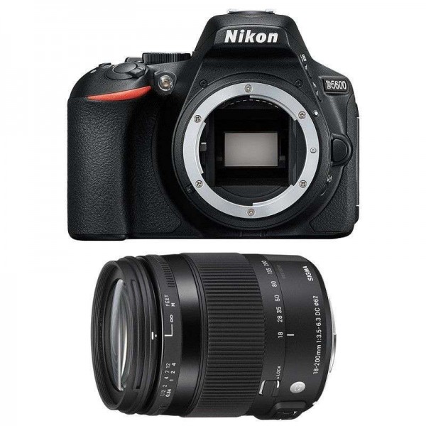 Nikon D5600 + Sigma 18-200 mm F3,5-6,3 DC OS HSM MACRO Contemporary - Appareil photo Reflex