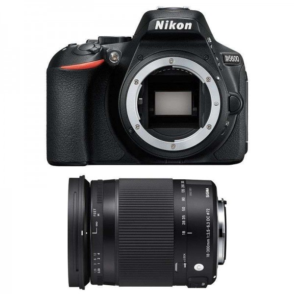 Nikon D5600 + Sigma 18-300 mm F3,5-6,3 DC OS HSM Contemporary Macro - Appareil photo Reflex