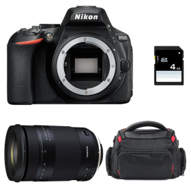 Nikon D5600 + Tamron 18-400mm F3.5-6.3 Di II VC HLD + Sac + SD 4Go - Appareil photo Reflex