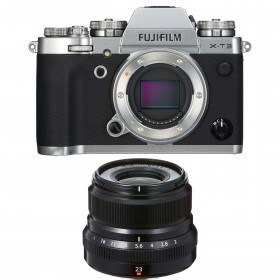 Fujifilm XT3 Silver + Fujinon XF 23mm F2 R WR Noir - Appareil Photo Hybride