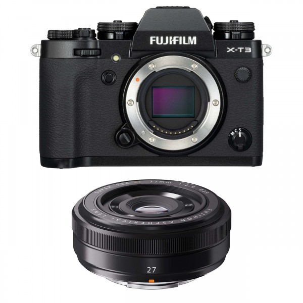 Fujifilm XT3 Noir + Fujinon XF 27mm F2.8 - Appareil Photo Hybride