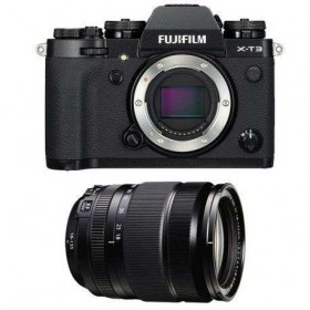 Fujifilm XT3 Noir + Fujinon XF 18-135mm f3.5-5.6 R LM OIS WR - Appareil Photo Hybride