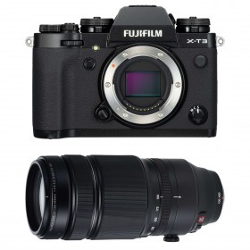 Fujifilm XT3 Noir + Fujinon XF 100-400mm F4.5-5.6 R LM OIS WR - Appareil Photo Hybride