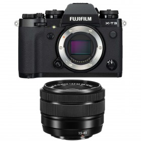 Fujifilm XT3 Noir + Fujinon XC 15-45mm F3.5-5.6 OIS PZ - Appareil Photo Hybride