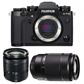 Fujifilm XT3 Noir + Fujinon XC 16-50mm F3.5-5.6 OIS II + Fujinon XC50-230mm F4.5-6.7 OIS II - Appareil Photo Hybride