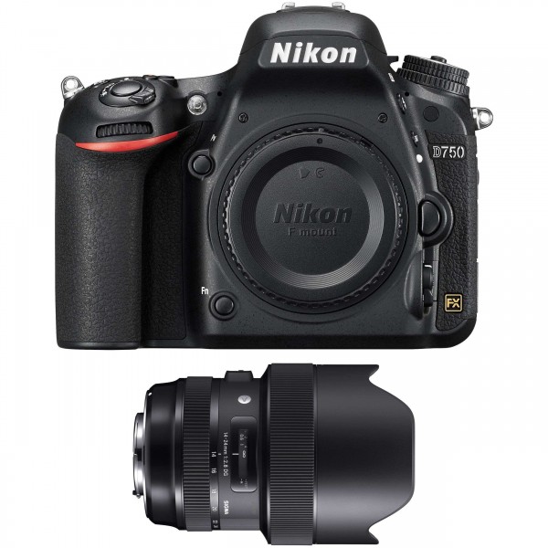 Nikon D750 Nu + Sigma 14-24mm F2.8 DG HSM Art - Appareil photo Reflex
