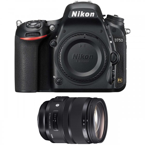 Nikon D750 Nu + Sigma 24-70mm F2.8 DG OS HSM Art - Appareil photo Reflex