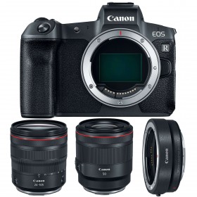 Canon R + RF 24-105 mm f/4L IS USM + RF 50mm f/1.2L USM + Canon EF R - Cámara mirrorless