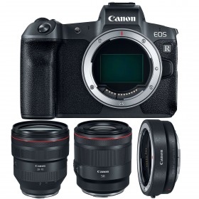 Canon R + RF 28-70mm F2L USM + RF 50mm F1.2L USM + Canon EF R - Appareil Photo Hybride