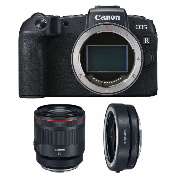 Canon RP + RF 50mm F1.2L USM + Canon EF R - Appareil Photo Hybride