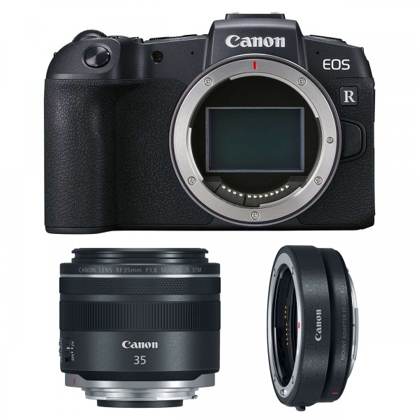 Canon RP + RF 35mm F1.8 Macro IS STM + Canon EF R - Appareil Photo Hybride