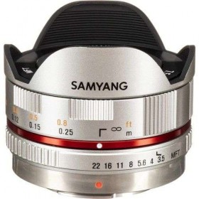 Samyang 7.5mm 1:3.5 UMC Fish-eye MFT Silver (M3/4) - Objectif photo