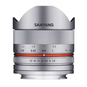 Samyang 8mm f2.8 UMC Fish-Eye CS II Sony E Silver - Objectif photo