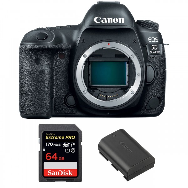 Canon 5D Mark IV Nu + SanDisk 64GB Extreme PRO UHS-I SDXC 170 MB/s + Canon LP-E6N + Sac