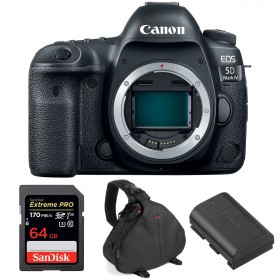 Canon 5D Mark IV Nu + SanDisk 64GB Extreme PRO UHS-I SDXC 170 MB/s + Canon LP-E6N + Sac - Appareil photo Reflex