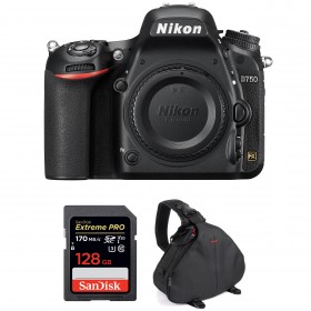 Nikon D750 Nu + SanDisk 128GB Extreme PRO UHS-I SDXC 170 MB/s + Sac - Appareil photo Reflex