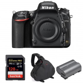 Nikon D750 Nu + SanDisk 128GB Extreme PRO UHS-I SDXC 170 MB/s + Nikon EN-EL15b + Sac - Appareil photo Reflex