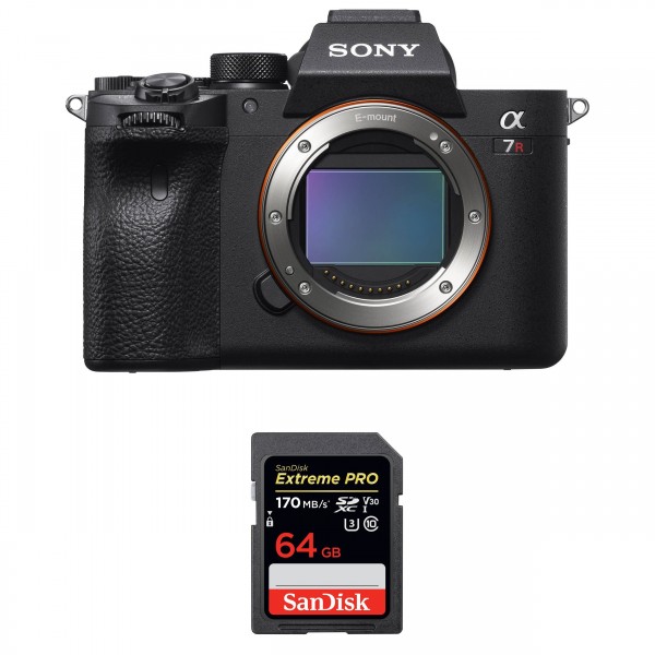 Sony A7R IV Nu + SanDisk 64GB Extreme PRO UHS-I SDXC 170 MB/s - Appareil Photo Hybride