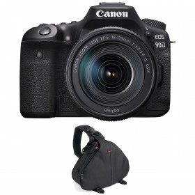 Canon 90D + 18-135mm F3.5-5.6 IS USM + Sac - Appareil photo Reflex
