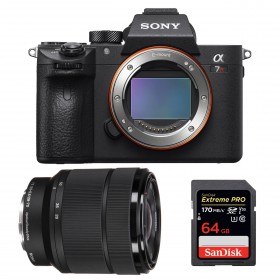 Sony A7R III + SEL FE 28-70 mm F3,5-5,6 OSS + SanDisk 64GB Extreme PRO UHS-I SDXC 170 MB/s - Appareil Photo Hybride