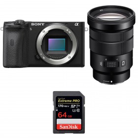 Sony A6600 + Sony E PZ 18-105mm f/4 G OSS + SanDisk 64GB Extreme PRO UHS-I SDXC 170 MB/s - Cámara mirrorless
