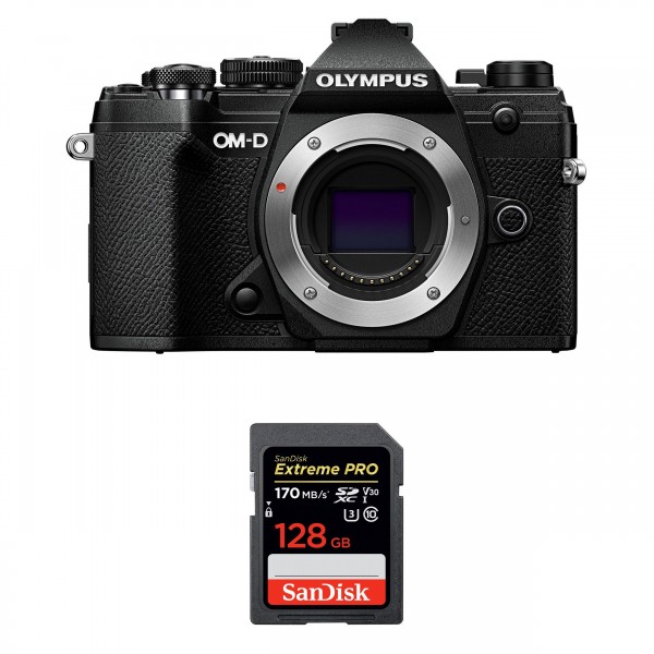Olympus OMD E-M5 III Noir Nu + SanDisk 128GB Extreme PRO UHS-I SDXC 170 MB/s - Appareil Photo Hybride