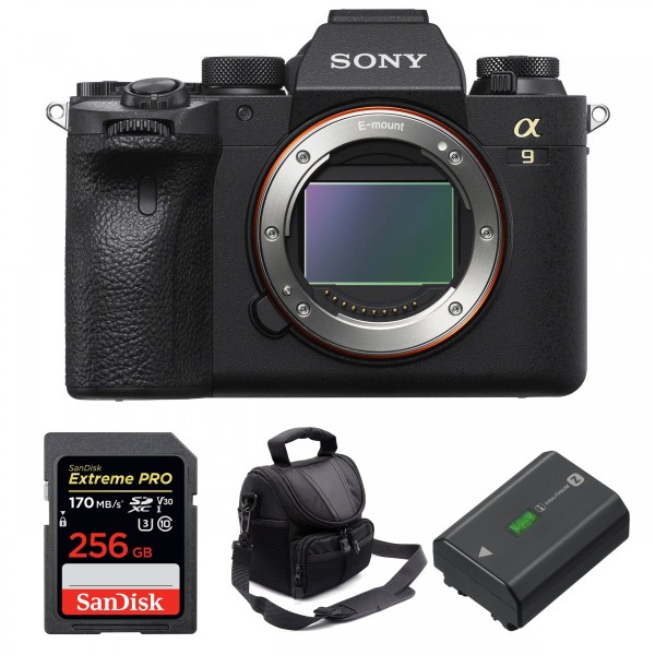 Sony A9 II Nu + SanDisk 256GB Extreme PRO UHS-I SDXC 170 MB/s + Sony NP-FZ100 + Sac - Appareil Photo Hybride