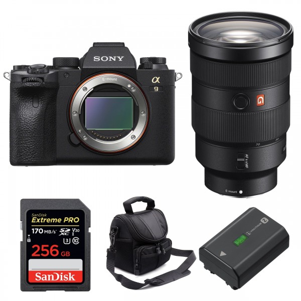 Sony A9 II + FE 24-70mm F2.8 GM + SanDisk 256GB Extreme PRO 170 MB/s + Sony NP-FZ100 + Sac - Appareil Photo Hybride