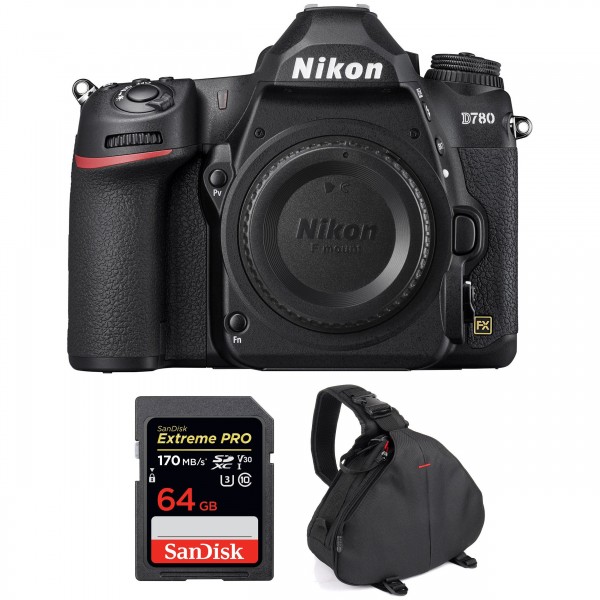 Nikon D780 Nu + SanDisk 64GB Extreme PRO UHS-I SDXC 170 MB/s + Sac - Appareil photo Reflex - Appareil photo Reflex