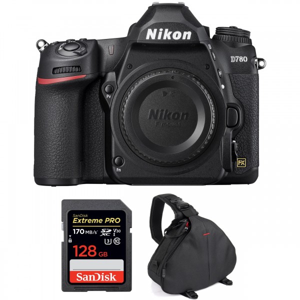 Nikon D780 Nu + SanDisk 128GB Extreme PRO UHS-I SDXC 170 MB/s + Sac - Appareil photo Reflex