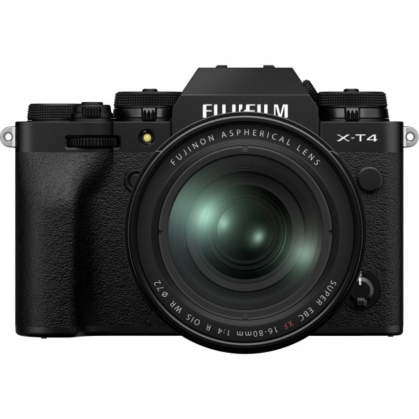 Fujifilm XT4 Noir + XF 16-80mm F4 R OIS WR - Appareil Photo Hybride