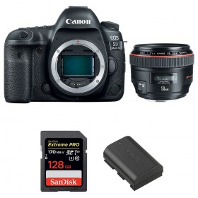 Canon 5D Mark IV + EF 50mm F1.2L USM + SanDisk 128GB Extreme PRO UHS-I SDXC 170 MB/s + LP-E6N - Appareil photo Reflex
