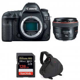 Canon 5D Mark IV + EF 50mm F1.2L USM + SanDisk 128GB Extreme PRO UHS-I SDXC 170 MB/s + Sac - Appareil photo Reflex