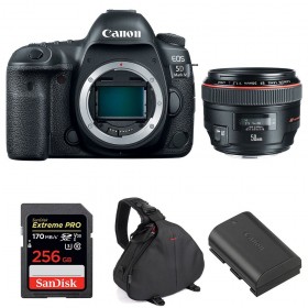 Canon 5D Mark IV + EF 50mm F1.2L USM + SanDisk 256GB Extreme PRO UHS-I SDXC 170 MB/s + LP-E6N + Sac - Appareil photo Reflex