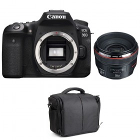 Canon 90D + EF 50mm F1.2L USM + Sac - Appareil photo Reflex