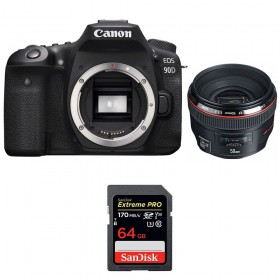 Canon 90D + EF 50mm F1.2L USM + SanDisk 64GB Extreme PRO UHS-I SDXC 170 MB/s - Appareil photo Reflex