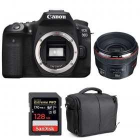Canon 90D + EF 50mm F1.2L USM + SanDisk 128GB Extreme PRO UHS-I SDXC 170 MB/s + Sac - Appareil photo Reflex