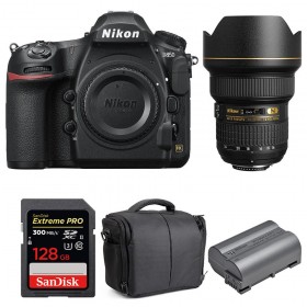 Nikon D850 + 14-24mm F2.8G ED + SanDisk 128GB Extreme PRO UHS-II SDXC 300MB/s + EN-EL15b + Sac - Appareil photo Reflex