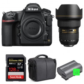 Nikon D850 + 14-24mm F2.8G ED + SanDisk 128GB Extreme PRO UHS-II SDXC 300MB/s + 2 EN-EL15b + Sac - Appareil photo Reflex